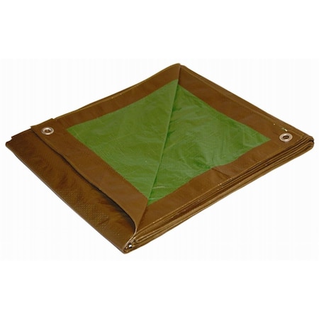 Patioplus 16 ft x 24 ft Tarp, Brown/Green PA2595224